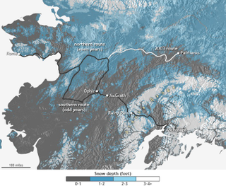 Illustration for article titled Will Alaska's Biggest Sled Dog Race Continue Without Snow?